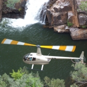 Helicopter at waterhole